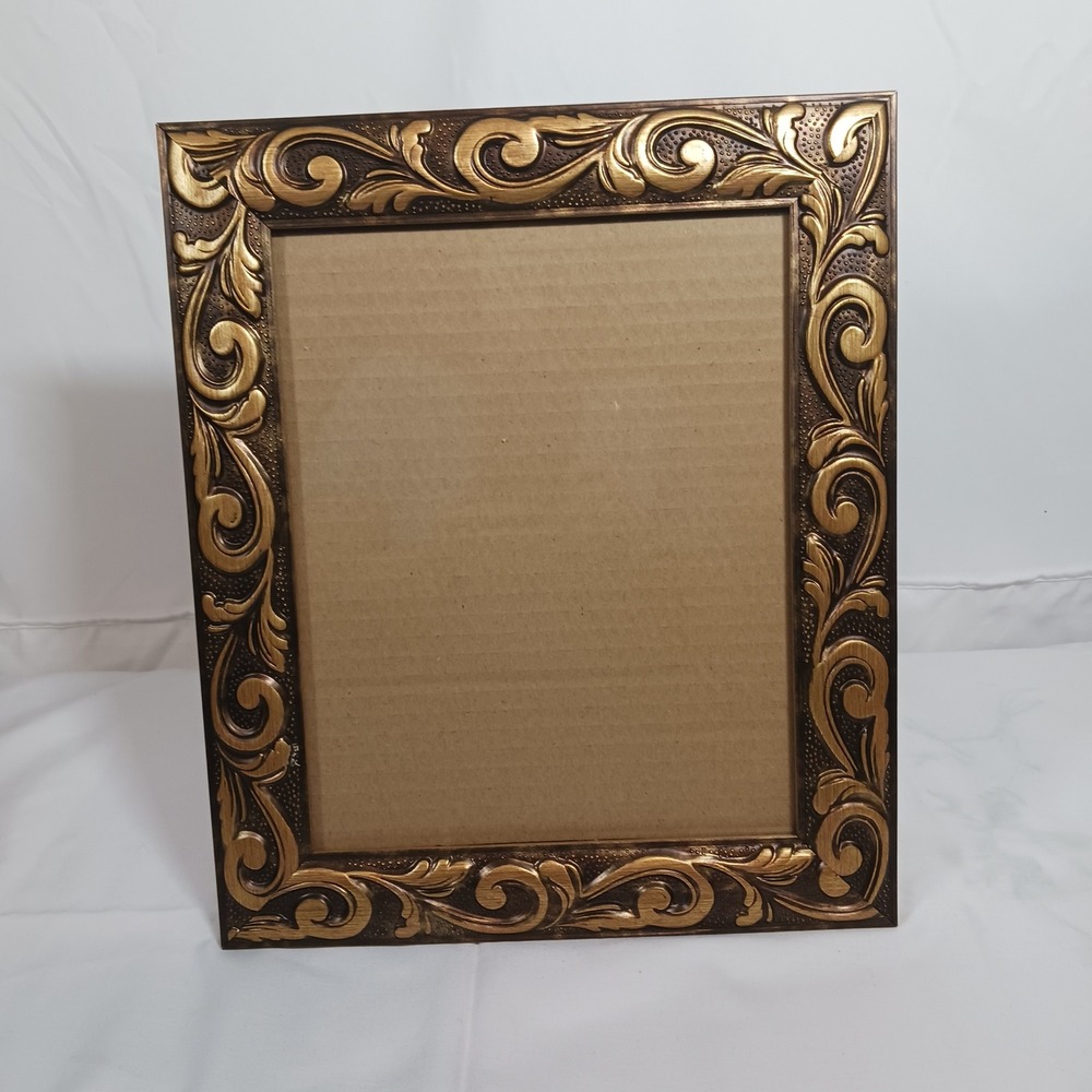 Unbranded Picture Frame Unisex 8 x 10 Gold Good Ornate Embossed Scroll Baroque